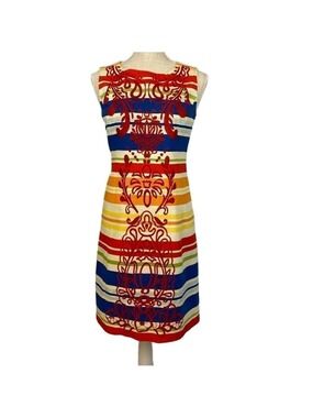 Anthropologie Tabitha Rainbow Mini Dress
Embroidered Striped Shift Women’s 2